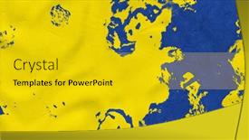  Presentation with plaster - Theme with yellow-concrete-background-blue-plaster background and a gold colored foreground