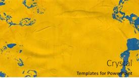  Presentation with plaster - Presentation theme with yellow-concrete-background-blue-plaster background and a gold colored foreground