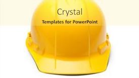  Presentation with safety construction - Slide set featuring yellow-construction-safety-hard-hat background and a yellow colored foreground