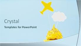  Presentation with decor - Theme featuring yellow-cream-cupcake-with-decor background and a sky blue colored foreground