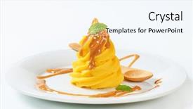  Presentation with teal and yellow - Audience pleasing slides consisting of yellow cream with caramel sauce backdrop and a sky blue colored foreground