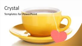  Presentation with white and yellow - Audience pleasing PPT layouts consisting of plant growing in a discarded half buried glass bottle backdrop and a violet colored foreground