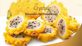  Presentation with dragon fruit - PPT layouts featuring yellow-dragon-fruit-and-dragon background and a yellow colored foreground