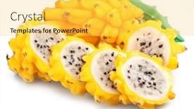 Presentation with dragon fruit - Theme having yellow-dragon-fruit-and-dragon background and a yellow colored foreground