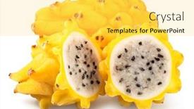  Presentation with dragon fruit - Slides with yellow-dragon-fruit-and-dragon background and a yellow colored foreground