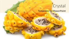  Presentation with dragon fruit - Slide set featuring yellow-dragon-fruit-and-dragon background and a yellow colored foreground