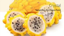  Presentation with dragon fruit - PPT layouts consisting of yellow-dragon-fruit-and-dragon background and a yellow colored foreground