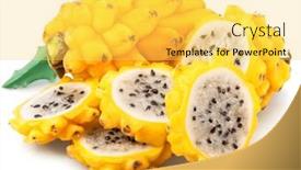  Presentation with dragon fruit - Theme featuring yellow-dragon-fruit-and-dragon background and a yellow colored foreground