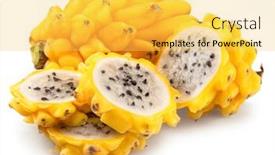  Presentation with dragon fruit - PPT theme enhanced with yellow-dragon-fruit-and-dragon background and a yellow colored foreground