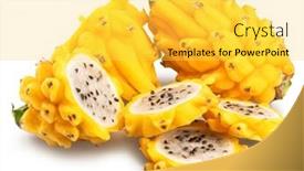  Presentation with dragon fruit - Presentation consisting of yellow-dragon-fruit-and-dragon background and a yellow colored foreground