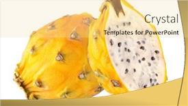  Presentation with pitaya - PPT theme enhanced with yellow-dragon-fruit-pitaya-pitahaya background and a blonde colored foreground