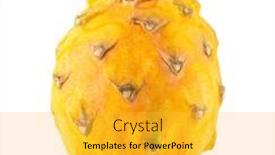  Presentation with dragon fruit - Amazing slide set having yellow-dragon-fruit-pitaya-pitahaya backdrop and a yellow colored foreground