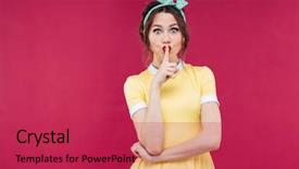  Presentation with purple teal yellow pink and orange - Colorful presentation theme enhanced with yellow dress showing silence backdrop and a red colored foreground