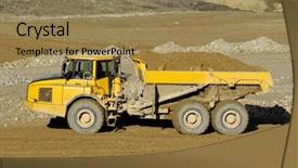  Presentation with dump truck - Amazing presentation having yellow dump truck is driving backdrop and a coral colored foreground