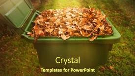  Presentation with fall leaves - Slides consisting of yellow-fall-leaves-in-green background and a tawny brown colored foreground