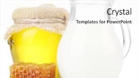  Presentation with white milk - Slides having yellow fever - honey and milk isolated background and a white colored foreground