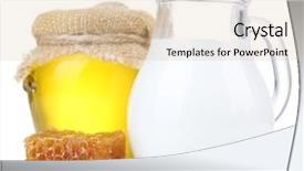  Presentation with white milk - Beautiful slide deck featuring yellow fever - honey and milk isolated backdrop and a lemonade colored foreground