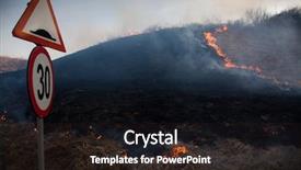  Presentation with dry - Beautiful presentation theme featuring yellow fever - wildfrire - dry grass burning backdrop and a wine colored foreground