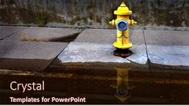  Presentation with building fire - Slides featuring yellow-fire-hydrant-by-urban background and a wine colored foreground