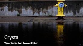 Presentation with reflection - Audience pleasing slides consisting of yellow-fire-hydrant-reflected-reflection backdrop and a black colored foreground
