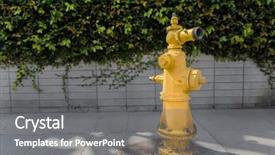  Presentation with urban - Amazing PPT theme having yellow fire hydrant backdrop and a gray colored foreground