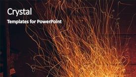  Presentation with black art - PPT theme consisting of yellow fire sparks is flying background and a wine colored foreground