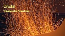  Presentation with black art - Colorful presentation theme enhanced with yellow fire sparks is flying backdrop and a tawny brown colored foreground
