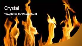  Presentation with black and yellow - Audience pleasing PPT layouts consisting of yellow flame isolated on black backdrop and a  colored foreground