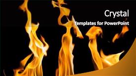  Presentation with black and yellow - PPT theme featuring yellow flame isolated on black background and a  colored foreground
