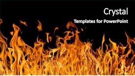  Presentation with yellow and black - Amazing presentation theme having yellow flame isolated on black backdrop and a  colored foreground