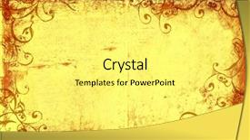  Presentation with scrolls - Colorful slide deck enhanced with yellow floral border - grunge warm frame with scrolls backdrop and a yellow colored foreground