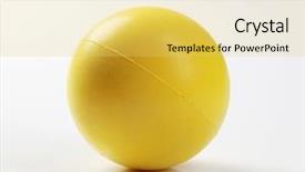  Presentation with foam - PPT theme featuring yellow foam ball background and a yellow colored foreground