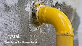  Presentation with gas pipeline - Amazing presentation having yellow gas pipeline going trough backdrop and a  colored foreground