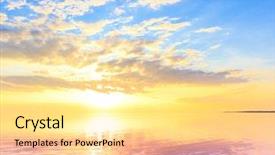  Presentation with atmosphere - Amazing presentation having yellow gradiant - atmosphere rising panorama backdrop and a blonde colored foreground