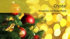  Presentation with sparkle christmas wallpaper blur christmas - Colorful presentation enhanced with yellow gradiant - decorated christmas tree on blurred backdrop and a yellow colored foreground