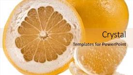  Presentation with abstract yellow gold and white - Presentation theme having yellow-grapefruits-isolated-on-white background and a yellow colored foreground