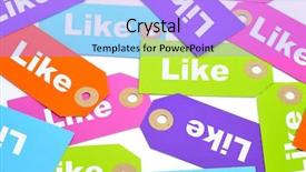  Presentation with labels - PPT theme enhanced with yellow green - pile of paper labels background and a light blue colored foreground