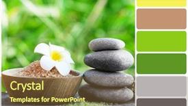  Presentation with still life crucifixion table - Amazing PPT layouts having yellow green - spa still life on wooden backdrop and a tawny brown colored foreground