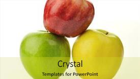  Presentation with red yellow green blue jigsaw - Audience pleasing PPT layouts consisting of yellow green and red apples backdrop and a yellow colored foreground