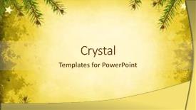  Presentation with spruce - Presentation theme enhanced with yellow grunge border with spruce and stars background and a cream colored foreground