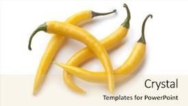  Presentation with abstract yellow gold and white - Amazing PPT layouts having yellow hot peppers on white backdrop and a  colored foreground