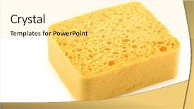  Presentation with yellow - Colorful theme enhanced with yellow household sponge backdrop and a blonde colored foreground