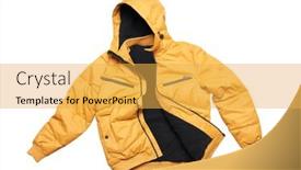  Presentation with yellow - Presentation theme having yellow-jacket-isolated-on-white background and a yellow colored foreground