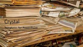  Presentation with old papers - Cool new theme with yellow journalism - piles and stacks of old backdrop and a coral colored foreground