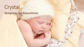  Presentation with special education cute kid - Colorful presentation theme enhanced with yellow knitted hat and yellowish backdrop and a lemonade colored foreground