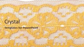  Presentation with black yellow - PPT theme consisting of yellow lace background and a yellow colored foreground