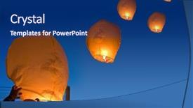  Presentation with lantern - Presentation design consisting of yellow lantern in human hands background and a navy blue colored foreground