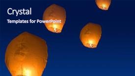  Presentation with lanterns - Amazing presentation having yellow lanterns on dark sky backdrop and a navy blue colored foreground