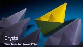  Presentation with yellow paper - Beautiful slides featuring yellow-leader-paper-boat-leading backdrop and a wine colored foreground