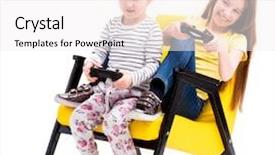  Presentation with leather and glitter - Audience pleasing PPT layouts consisting of yellow leather chair playing battle backdrop and a  colored foreground